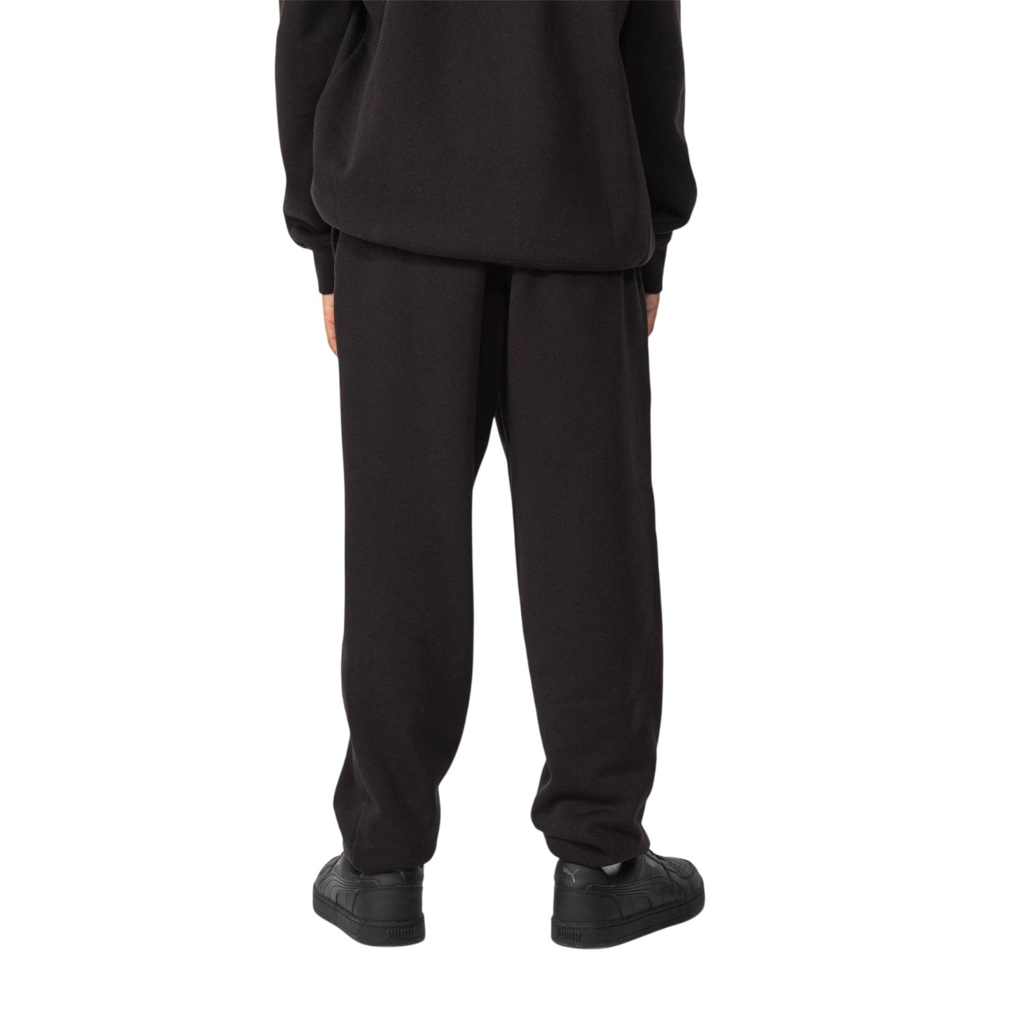 Black - Back - Puma Childrens-Kids Fleece Logo Sweatpants