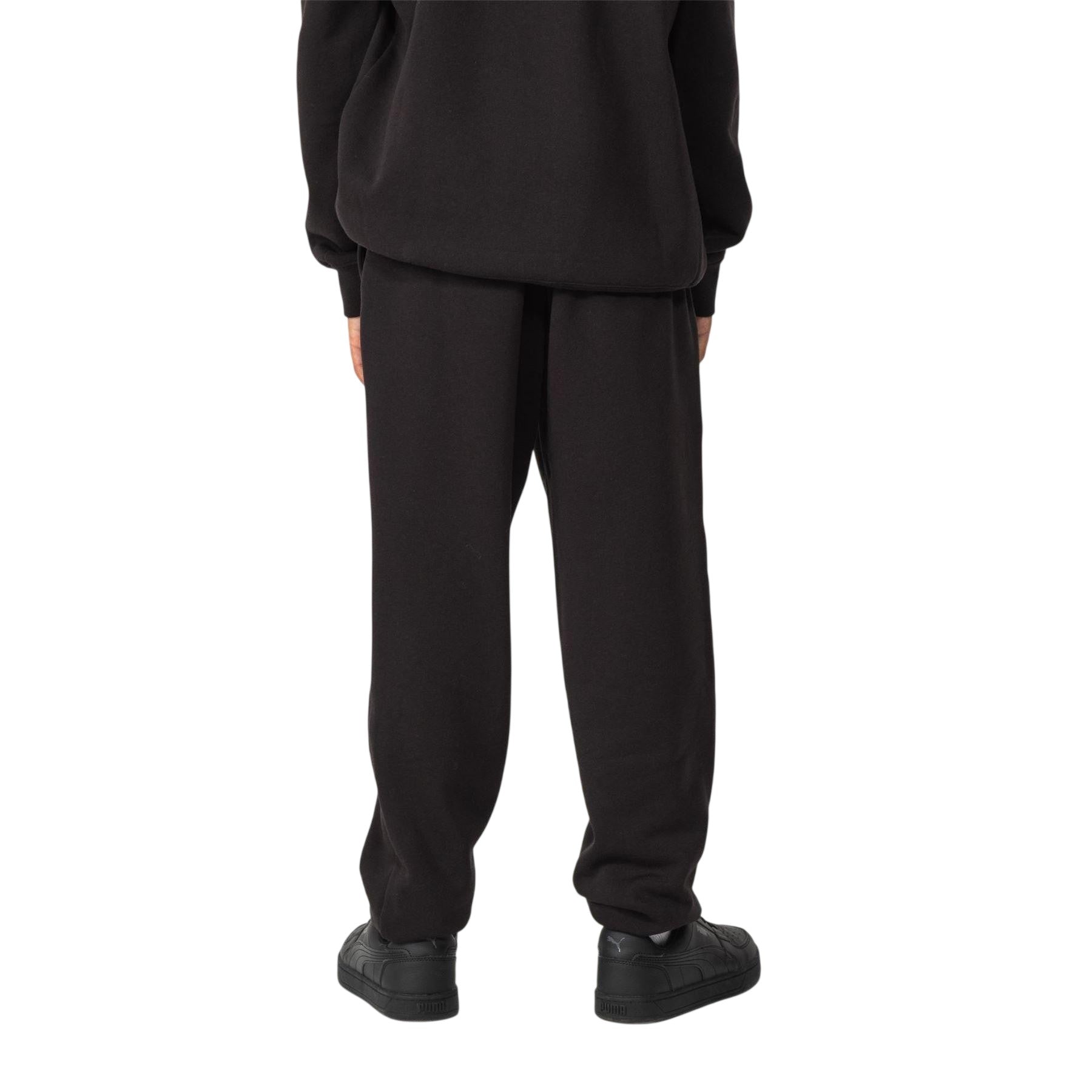 Black - Back - Puma Childrens-Kids Fleece Logo Sweatpants