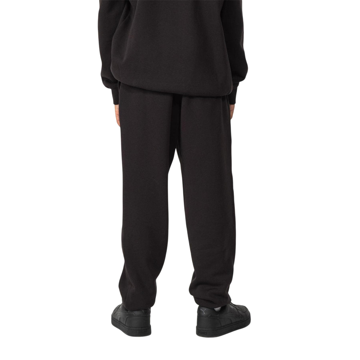 Black - Back - Puma Childrens-Kids Fleece Logo Sweatpants