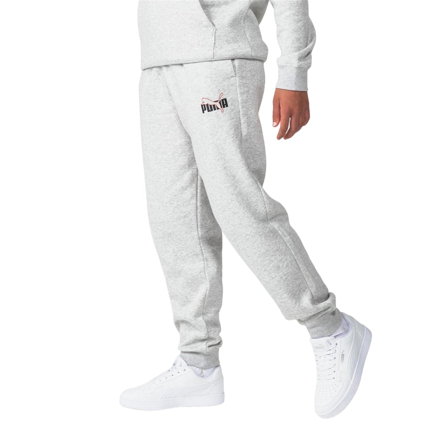 Grey - Front - Puma Childrens-Kids Fleece Logo Sweatpants