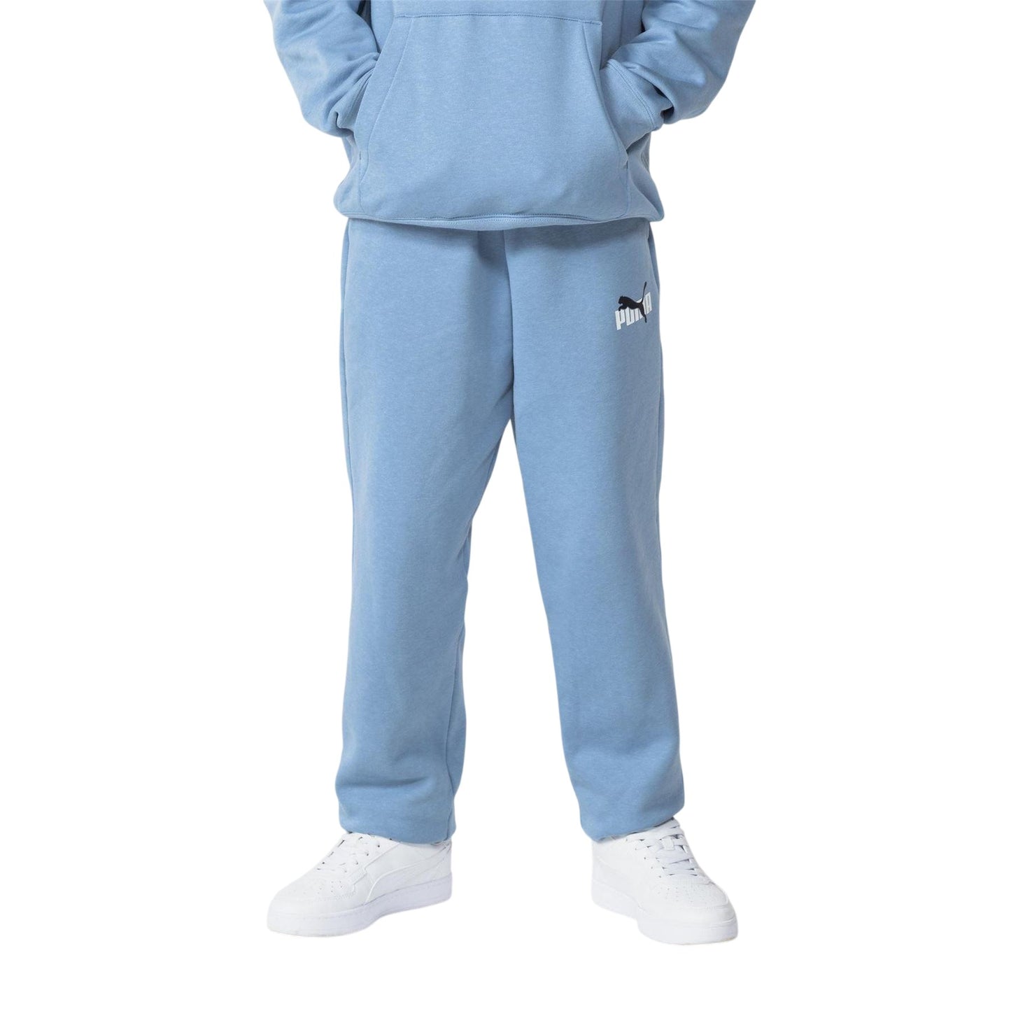 Zen Blue - Front - Puma Childrens-Kids Fleece Logo Sweatpants
