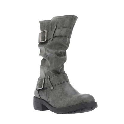 Black - Front - Rocket Dog Womens-Ladies Trumble Biker Boots