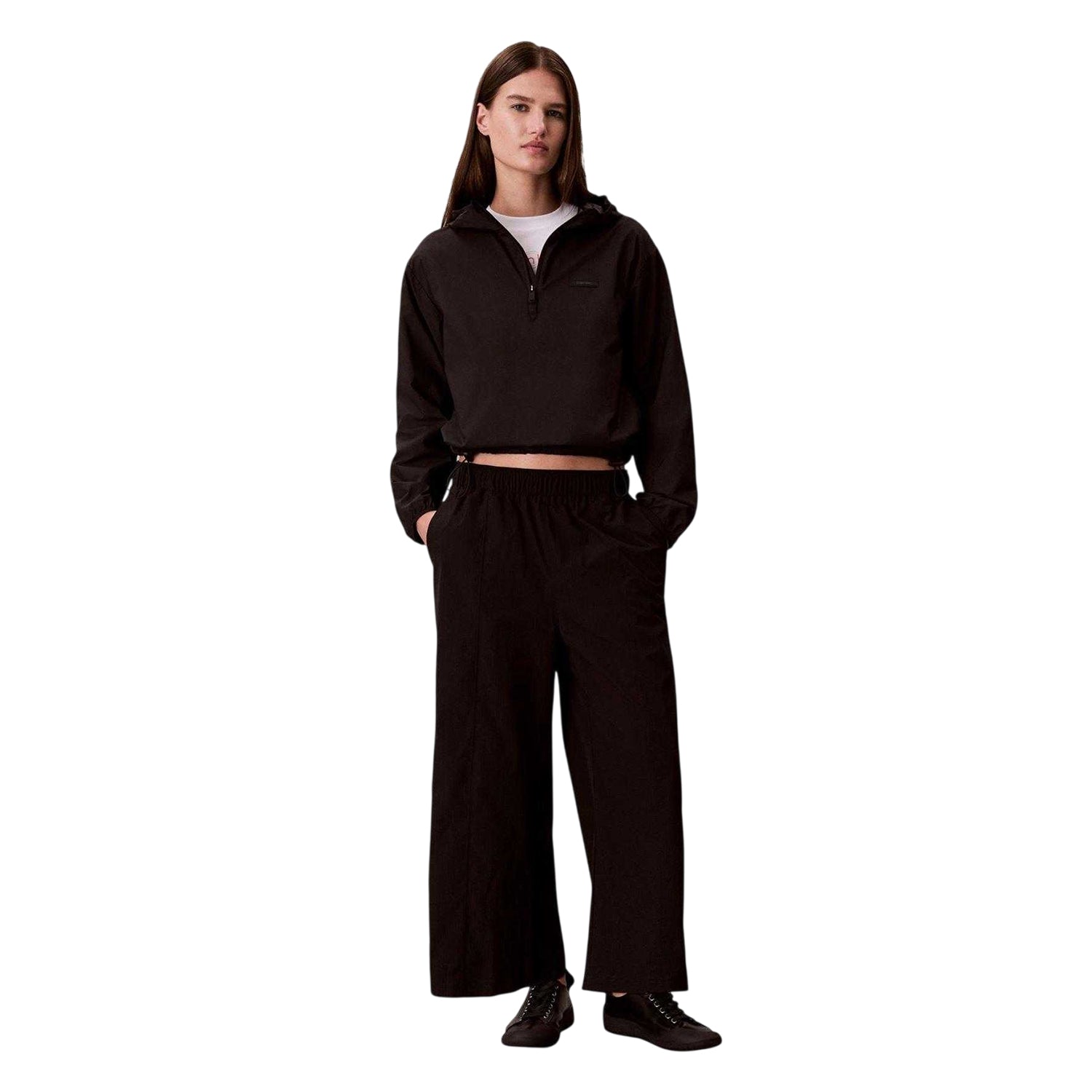 Black - Side - Calvin Klein Womens-Ladies Lightweight Wind Jacket