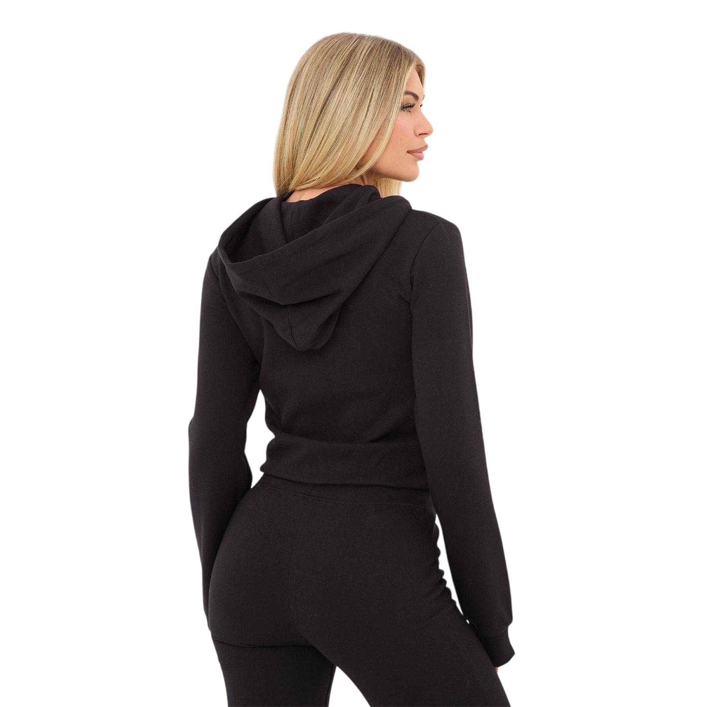 Black - Back - I Saw It First Womens-Ladies Cropped Pullover Hoodie