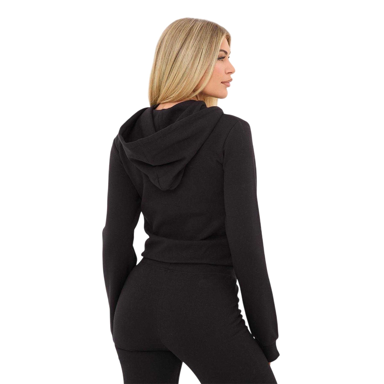 Black - Back - I Saw It First Womens-Ladies Cropped Pullover Hoodie
