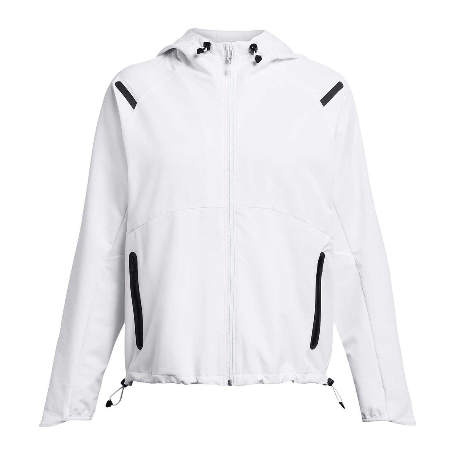 White - Front - Under Armour Womens-Ladies Unstoppable Reflective Detail Hoodie