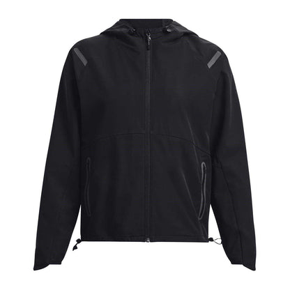 Black - Front - Under Armour Womens-Ladies Unstoppable Reflective Detail Hoodie
