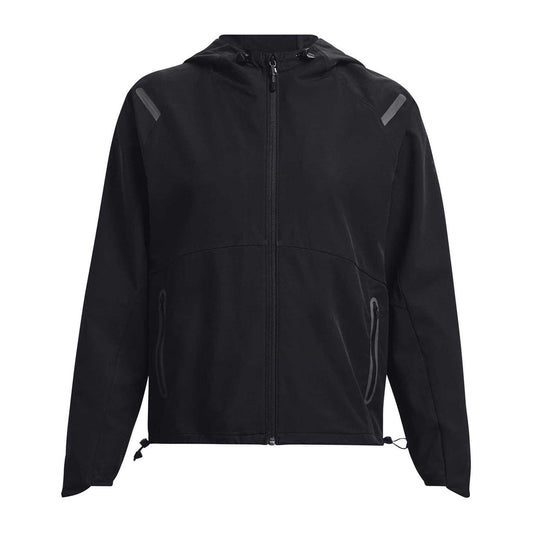 Black - Front - Under Armour Womens-Ladies Unstoppable Reflective Detail Hoodie
