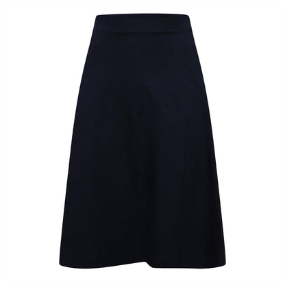 Navy - Front - Lacoste Girls Milano Cotton Midi Skirt