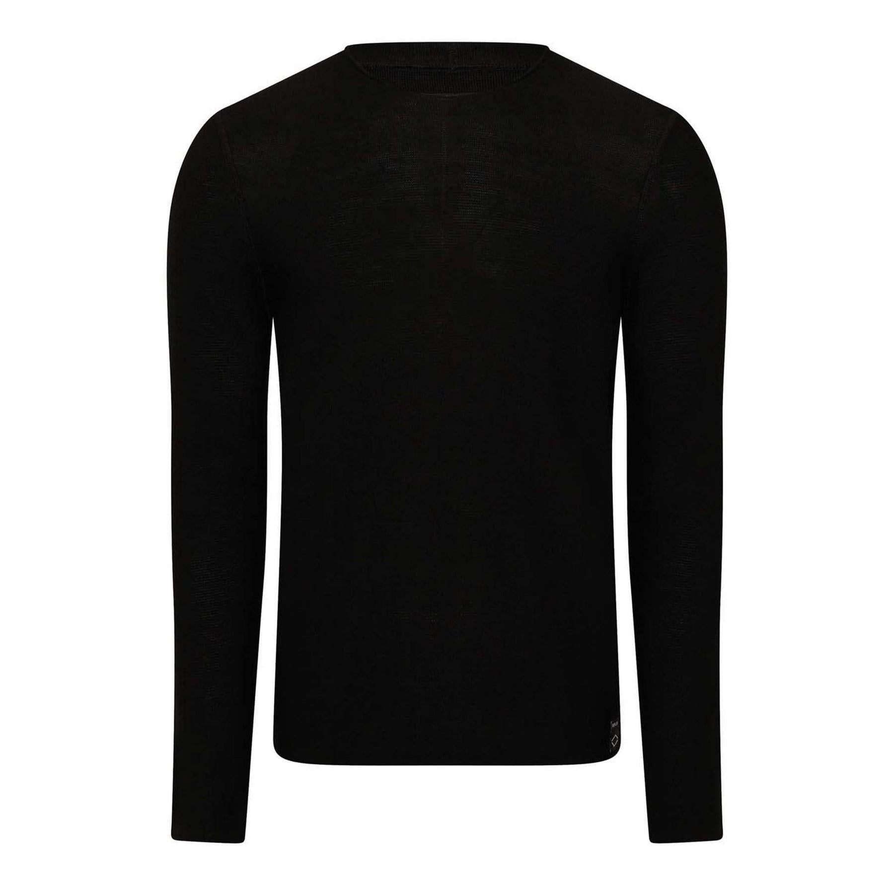 Black - Front - Replay Mens Long-Sleeved Pullover