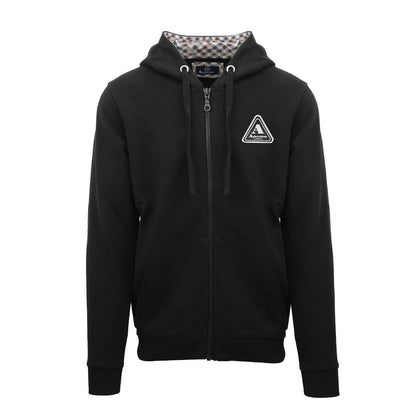 Jet Black - Front - Aquascutum Mens Active Full Zip Hoodie