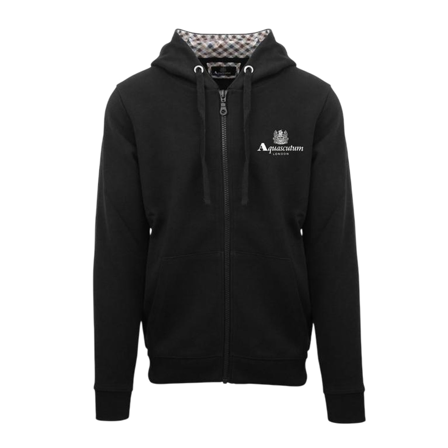 Black - Front - Aquascutum Mens Active Full Zip Hoodie
