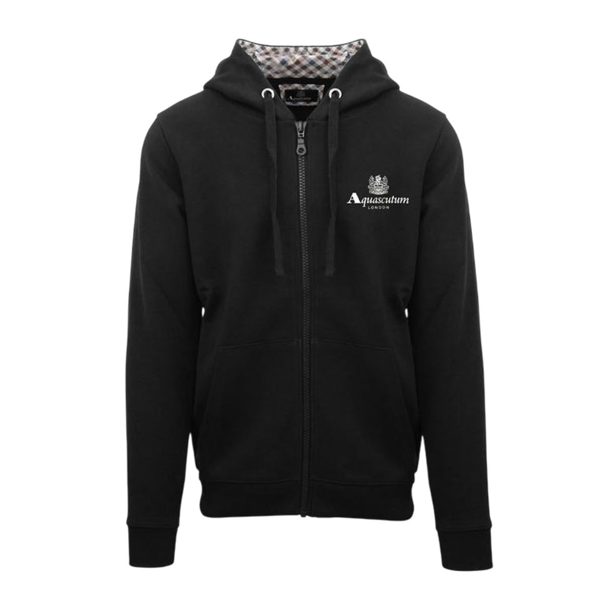 Black - Front - Aquascutum Mens Active Full Zip Hoodie