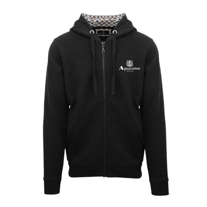 Black - Front - Aquascutum Mens Active Full Zip Hoodie
