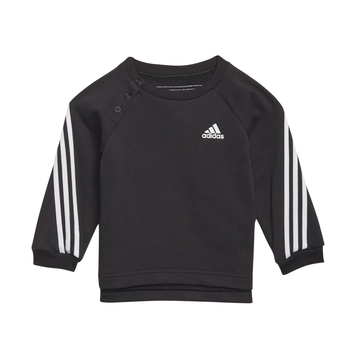 Black-White - Side - Adidas Baby Future Icons Triple Stripe Sweatshirt & Jogging Bottoms