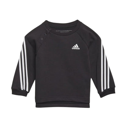 Black-White - Side - Adidas Baby Future Icons Triple Stripe Sweatshirt & Jogging Bottoms