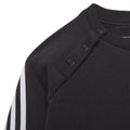 Black-White - Pack Shot - Adidas Baby Future Icons Triple Stripe Sweatshirt & Jogging Bottoms