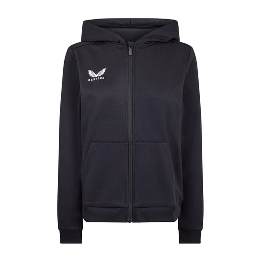 Caviar - Front - Castore Womens-Ladies Full Zip Hoodie