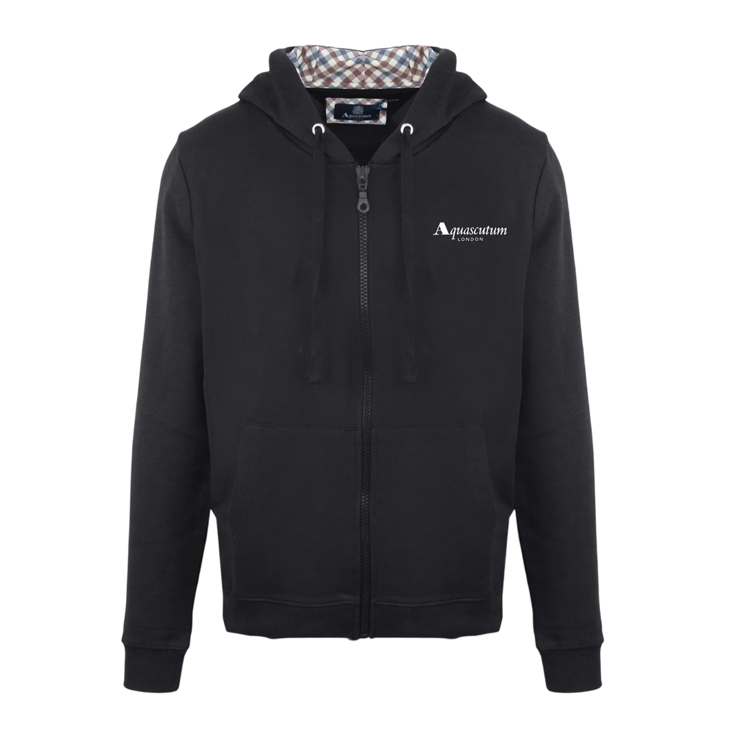 Black - Front - Aquascutum Mens Casual Hoodie