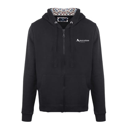Black - Front - Aquascutum Mens Casual Hoodie
