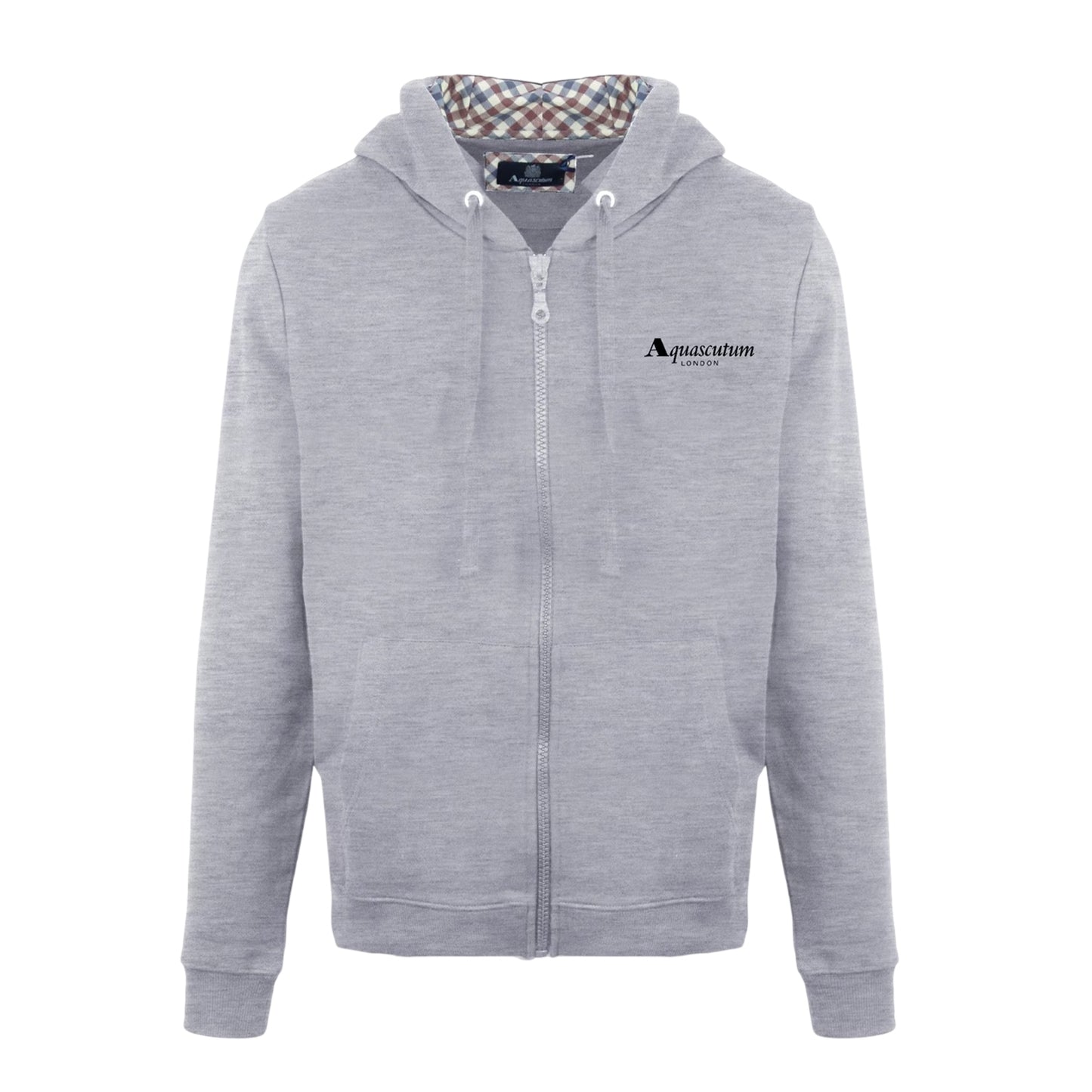 Grey - Front - Aquascutum Mens Casual Hoodie