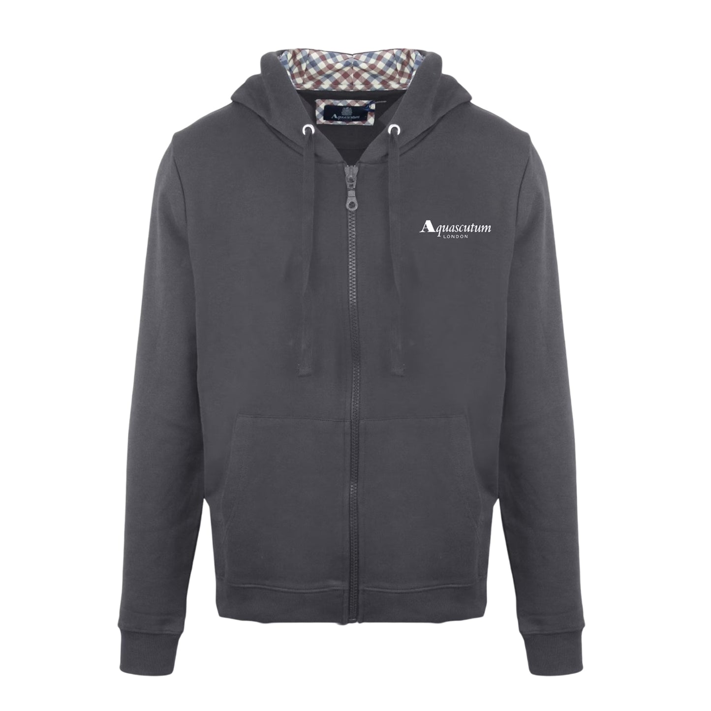 Antracite - Front - Aquascutum Mens Casual Hoodie