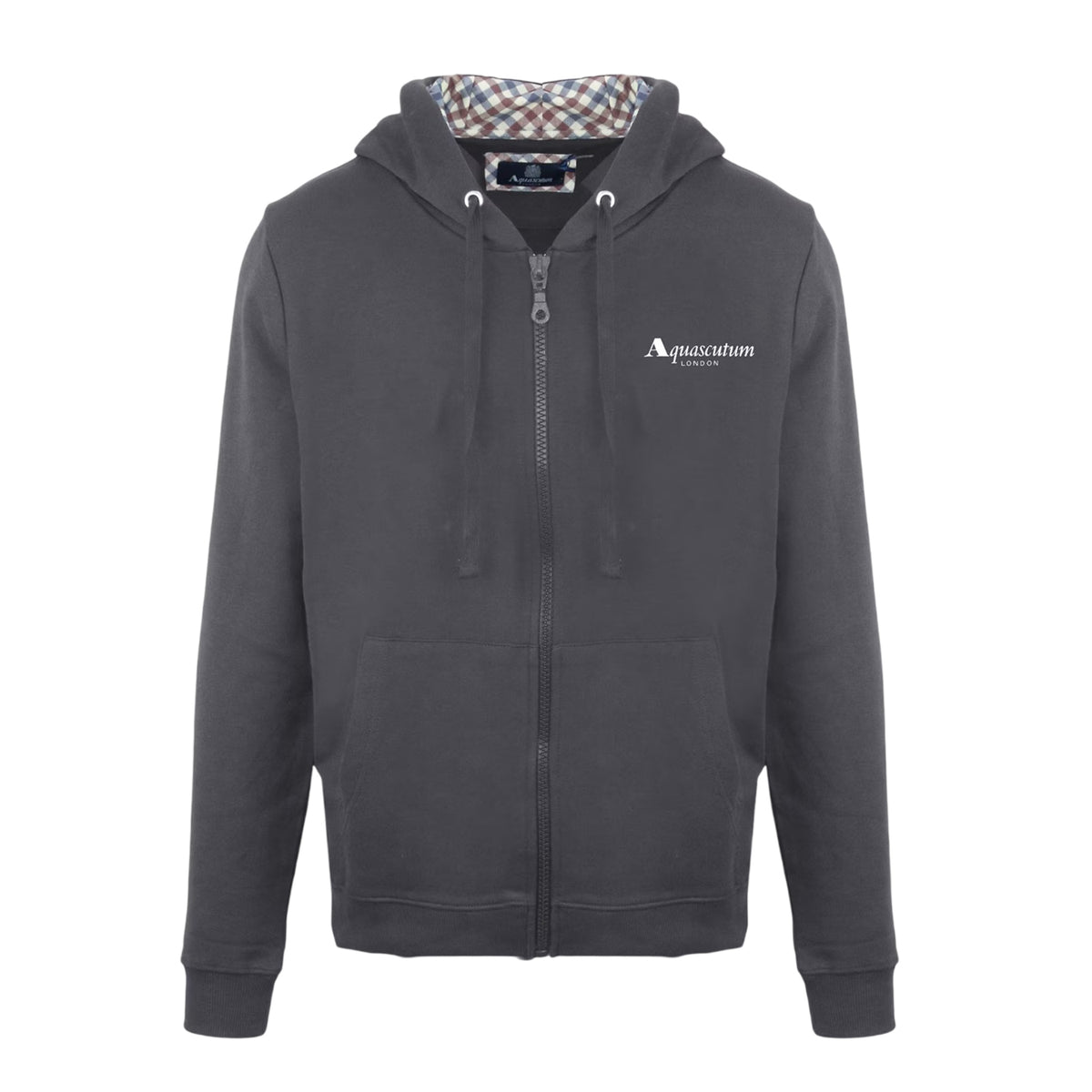Antracite - Front - Aquascutum Mens Casual Hoodie