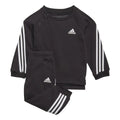 Black-White - Front - Adidas Baby Future Icons Triple Stripe Sweatshirt & Jogging Bottoms