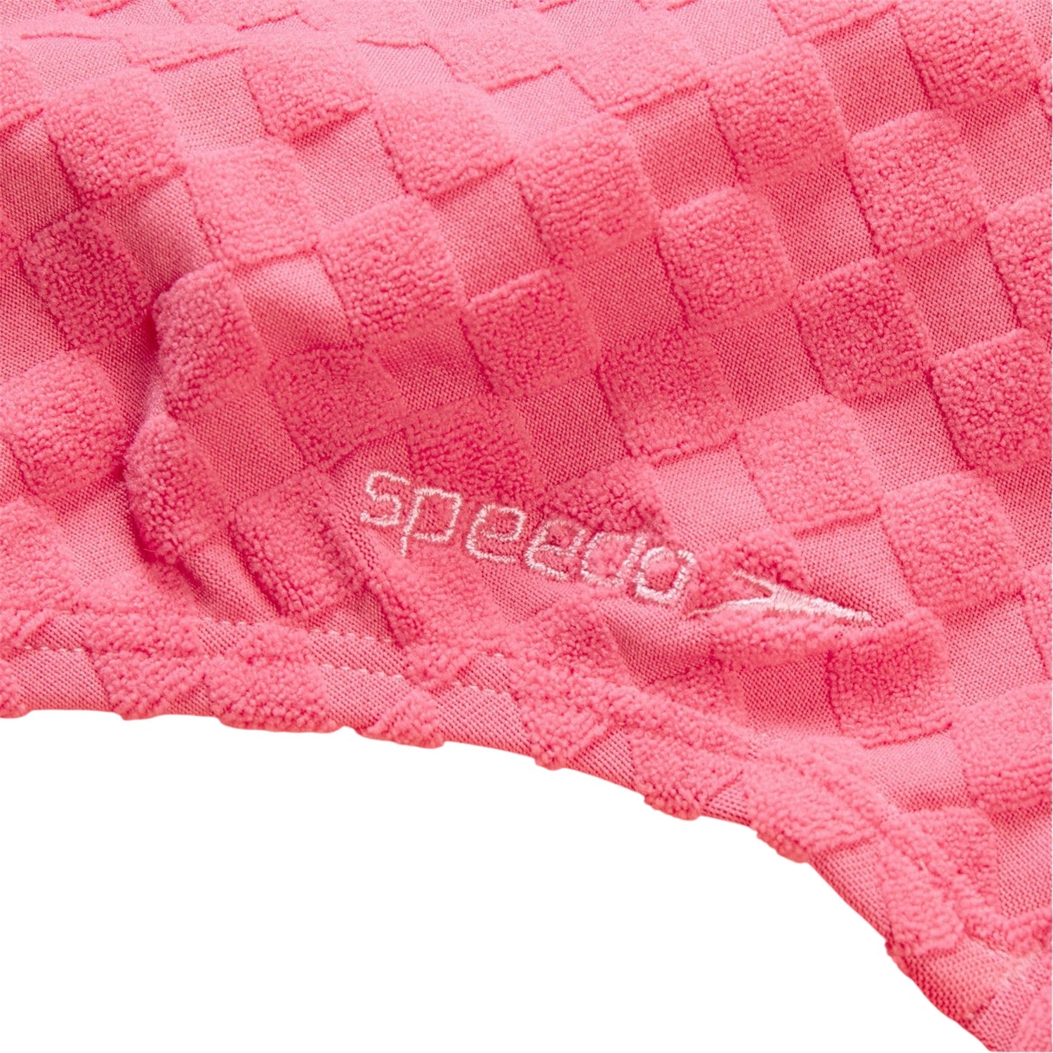 Light Pink - Side - Speedo Womens-Ladies Checkerboard Textured Cut Out One Piece Swimsuit