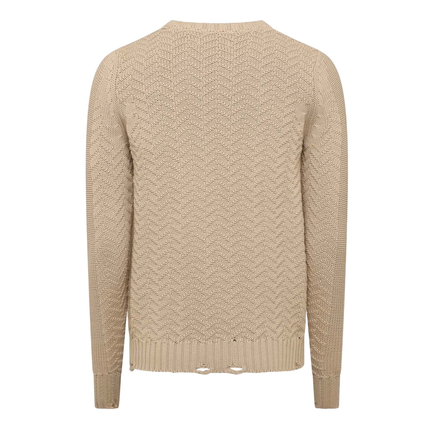 Brown - Back - Replay Mens Relaxed Fit Jumper