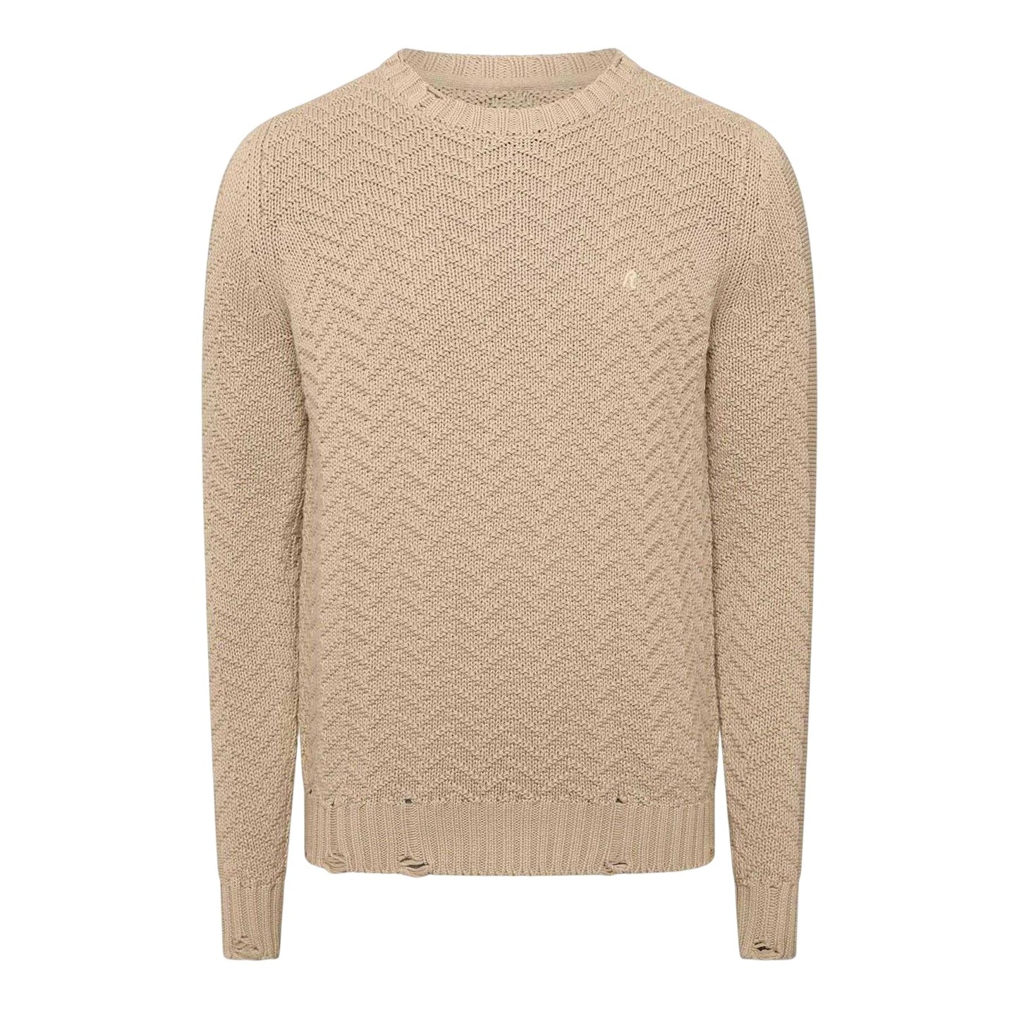 Brown - Front - Replay Mens Relaxed Fit Jumper