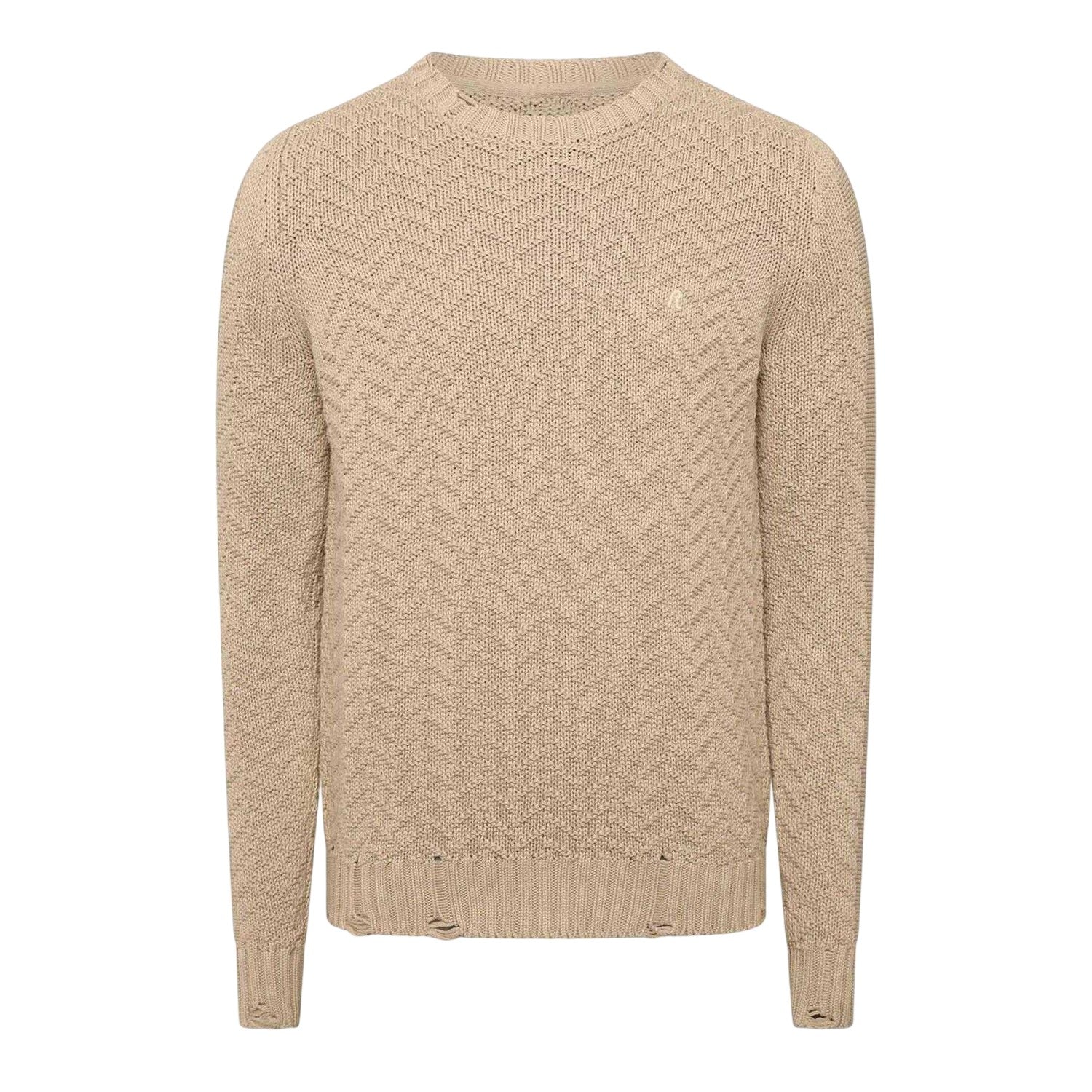 Brown - Front - Replay Mens Relaxed Fit Jumper