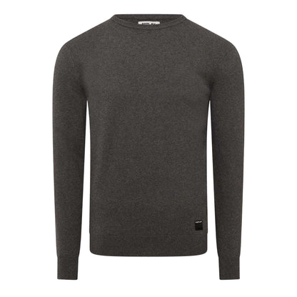 Grey - Front - Replay Mens Cotton Blend Crew Neck Jumper
