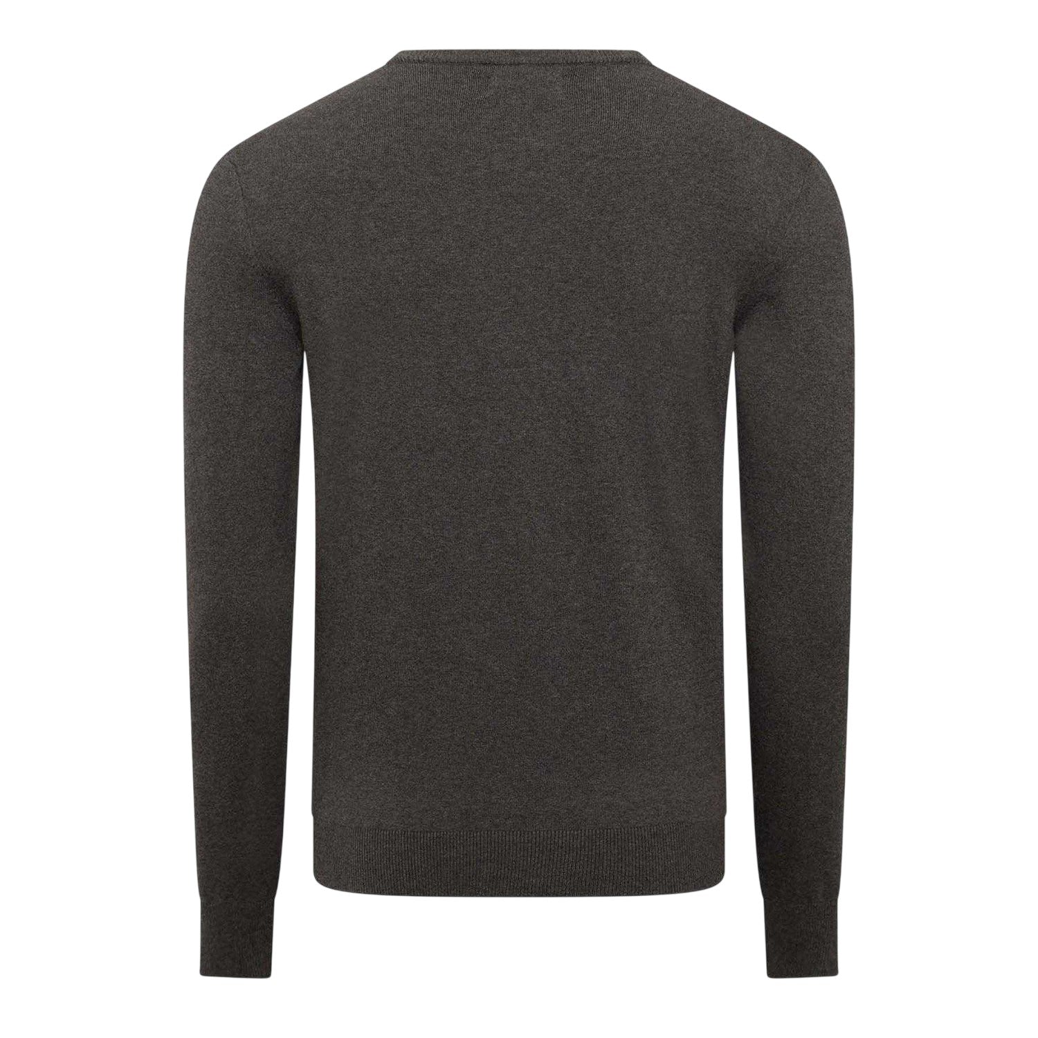 Grey - Back - Replay Mens Cotton Blend Crew Neck Jumper