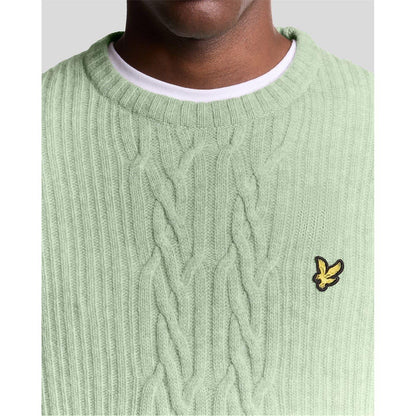 Mint Marl - Lifestyle - Lyle & Scott Mens Embroidered Logo Crew Neck Jumper