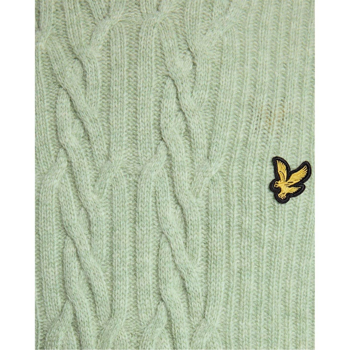 Mint Marl - Front - Lyle & Scott Mens Embroidered Logo Crew Neck Jumper