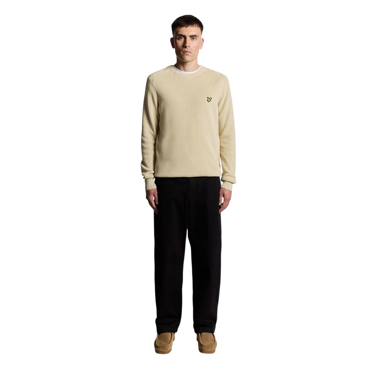 Grey Taupe - Lifestyle - Lyle & Scott Mens Ribbed Raglan Jumper