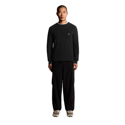 Black Ice - Lifestyle - Lyle & Scott Mens Ribbed Raglan Jumper