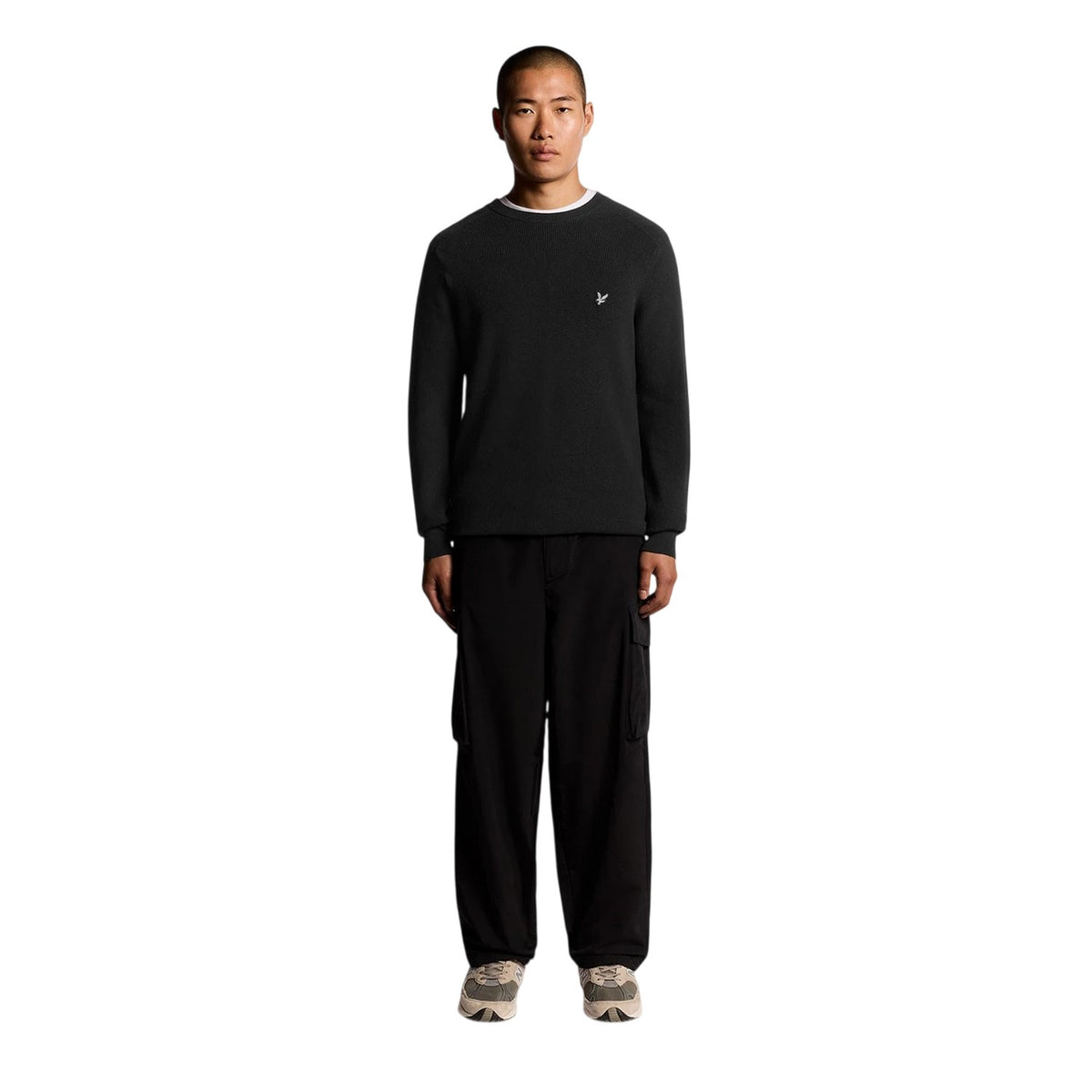 Black Ice - Lifestyle - Lyle & Scott Mens Ribbed Raglan Jumper