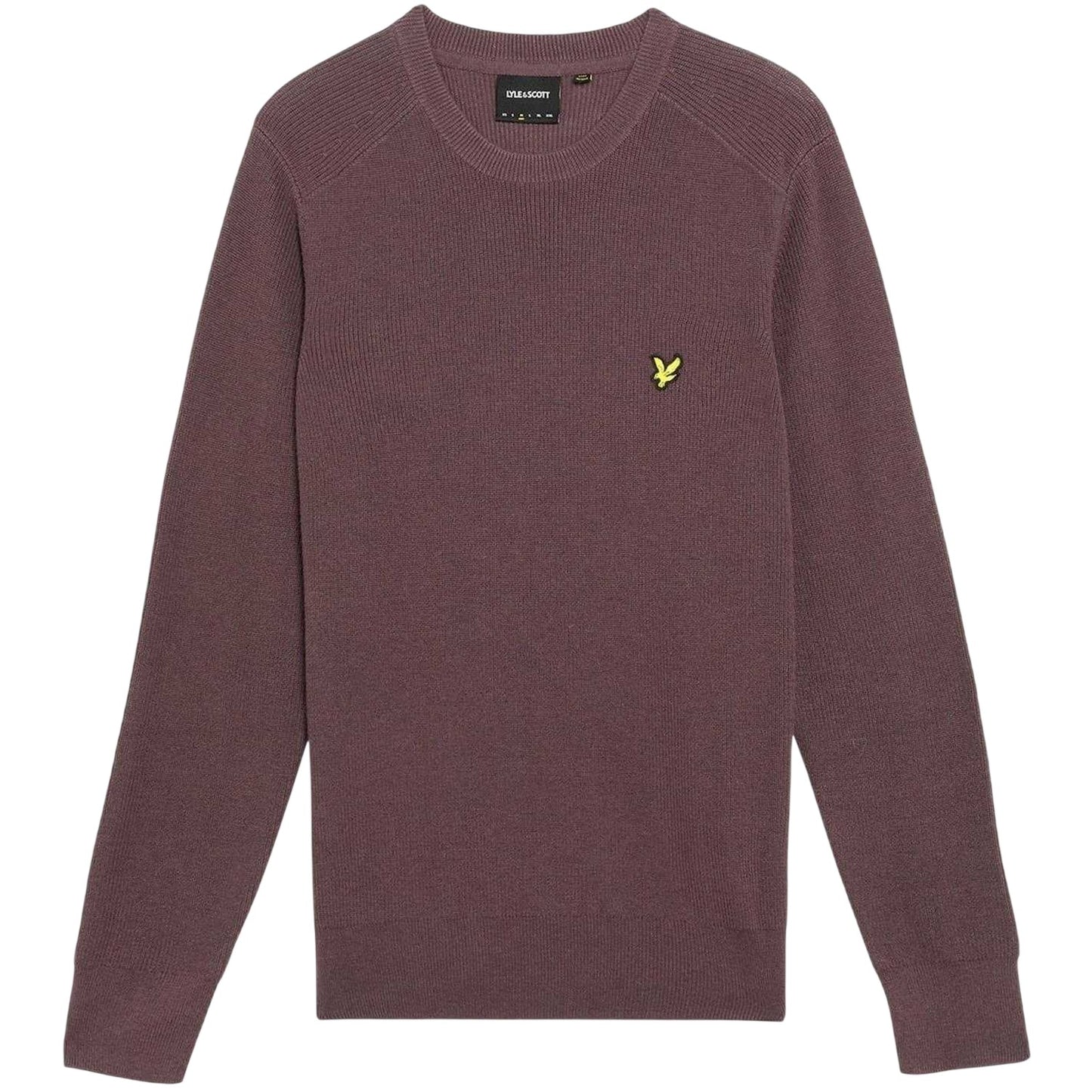 Espresso - Front - Lyle & Scott Mens Ribbed Raglan Jumper