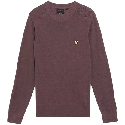Espresso - Front - Lyle & Scott Mens Ribbed Raglan Jumper