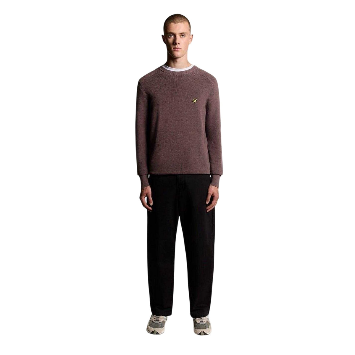 Espresso - Lifestyle - Lyle & Scott Mens Ribbed Raglan Jumper