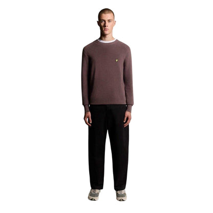 Espresso - Lifestyle - Lyle & Scott Mens Ribbed Raglan Jumper