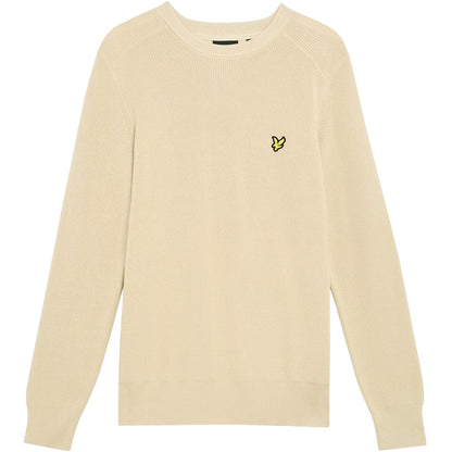 Grey Taupe - Front - Lyle & Scott Mens Ribbed Raglan Jumper