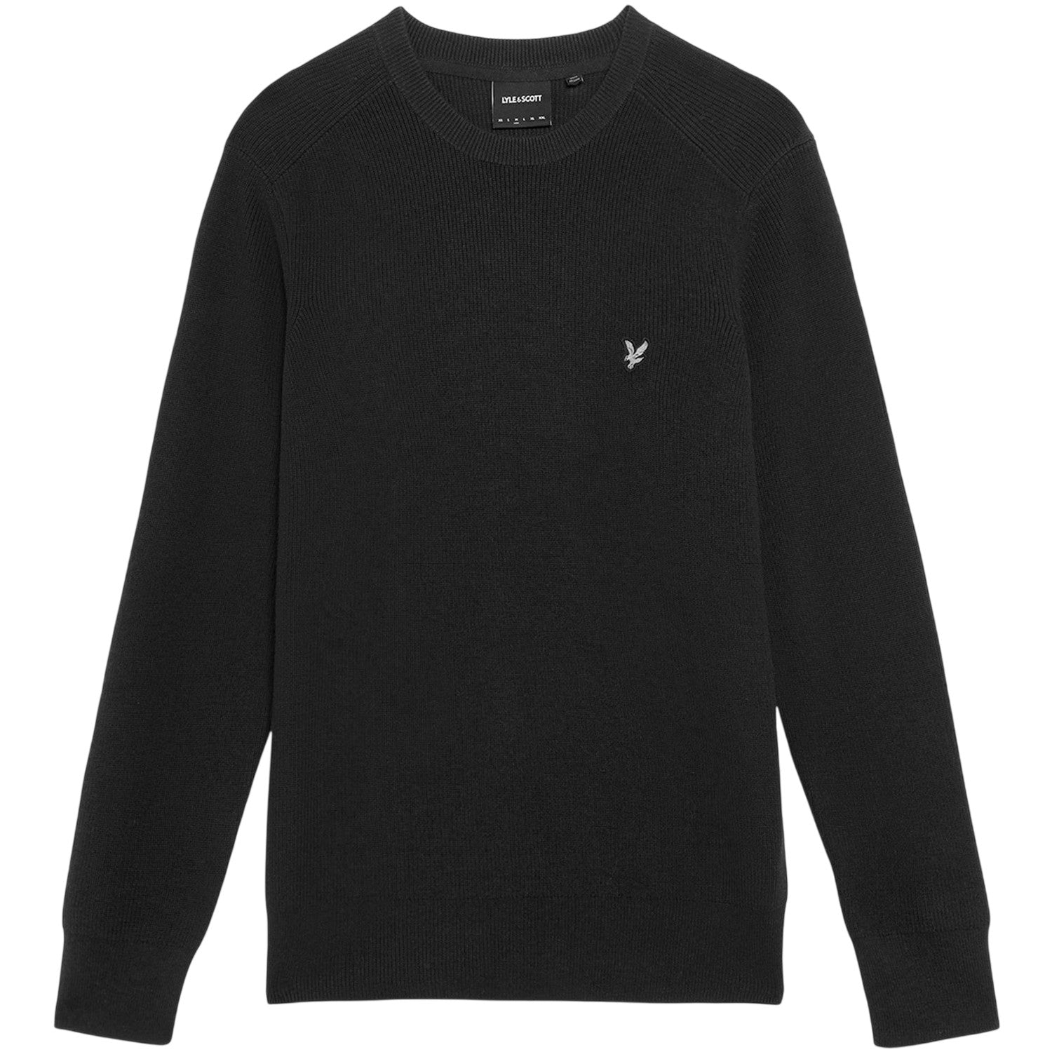 Black Ice - Front - Lyle & Scott Mens Ribbed Raglan Jumper