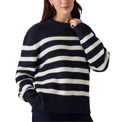 Navy - Side - Finery Womens-Ladies Serena Striped Sweater Top