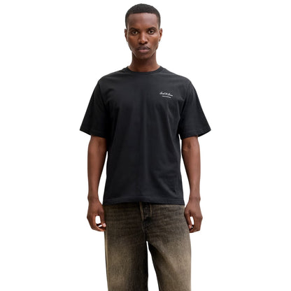Black - Side - Jack And Jones Mens Archive Logo Crew Neck T-Shirt