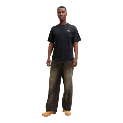 Black - Lifestyle - Jack And Jones Mens Archive Logo Crew Neck T-Shirt