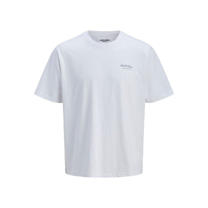 Bright White - Front - Jack And Jones Mens Archive Logo Crew Neck T-Shirt