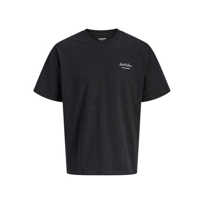 Black - Front - Jack And Jones Mens Archive Logo Crew Neck T-Shirt